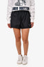 Prada Black Re-Nylon Logo Patch Shorts Size 40