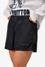Prada Black Re-Nylon Logo Patch Shorts Size 40
