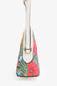Gucci Off White/Beige GG Supreme Canvas Small Floral Ophidia Shoulder Bag