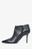 Roger Vivier Black Leather Ankle Pointed Booties Size 38.5