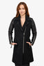 Rudsak Black Wool/Leather Biker Style Coat Size P/S