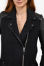 Rudsak Black Wool/Leather Biker Style Coat Size P/S
