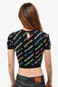 Balenciaga 2021 Black/ Multicoloured Logo Printed Top Size S