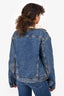 Helmut Lang Blue Denim Faux Fur Lined Jacket Size L