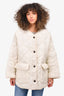The Frankie Shop Off-White Quilted Jacket Size M/L
