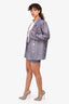 SLA The Label Purple Iridescent Blazer + Mini Skirt Set Size XS