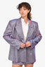SLA The Label Purple Iridescent Blazer + Mini Skirt Set Size XS