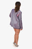 SLA The Label Purple Iridescent Blazer + Mini Skirt Set Size XS