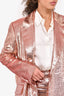 Nadine Merabi Pink Sequin Blazer Size L