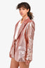 Nadine Merabi Pink Sequin Blazer Size L