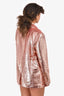 Nadine Merabi Pink Sequin Blazer Size L