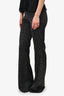 Nadine Merabi Black Crystal Embellished High Waisted Flared Pants Size XS