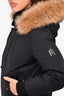 Mackage Black Down Bomber Jacket With Fur Trim Hood Size 14Y
