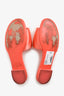 Pre-Loved Chanel™ 2022 Coral Satin Quilted CC Logo Sandals Size 38