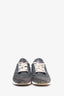 Brunello Cucinelli Grey Felted Wool/Beaded Sneakers Size 37