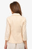 The Row Cream Wool Single Breasted Button Blazer Size 6
