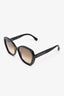 Fendi Black Acrylic Frame Lettering Sunglasses (As Is)