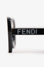 Fendi Black Acrylic Frame Lettering Sunglasses (As Is)
