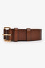Louis Vuitton Vintage Brown Leather Belt Estimated Size 75/36