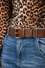 Louis Vuitton Vintage Brown Leather Belt Estimated Size 75/36