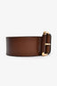 Louis Vuitton Vintage Brown Leather Belt Estimated Size 75/36