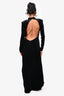 House of CB Black Velvet Turtleneck Maxi Dress Size S