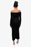 All Saints Black Velvet Off the Shoulder 'Delta' Dress Size 6 US