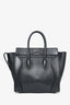 Celine Black Grained Leather Phantom Tote