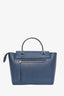 Celine Navy Grained Leather Mini Belt Bag with Strap