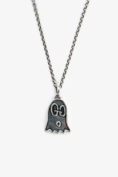 Gucci Sterling Silver Pendant Gucci Ghost Necklace Mens Ghost