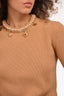 Elisabetta Franchi Camel Charm Detail Sweater Size 38