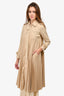 Sandro Beige Pleated Trench Coat Size 34 (As Is)