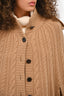 Burberry London Beige Wool Cable Knit Poncho