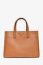 Prada Tan Saffiano Leather Double Zip Top Handle Bag with Strap
