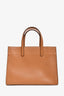 Prada Tan Saffiano Leather Double Zip Top Handle Bag with Strap