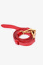 Prada Red Saffiano Patent Leather Small Lux Double Zip (As Is)