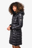 Moncler Black Down Mid Length 'Moka Giubbotto' Jacket Size 14Y Kids