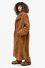 A.L.C. Brown Shearling Wrap Coat Size L