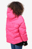 Moncler Pink Down Hooded Puffer Jacket Size 00