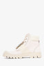 Roger Vivier Beige Canvas/Rubber 'Viv Desert' Boots Size 37.5