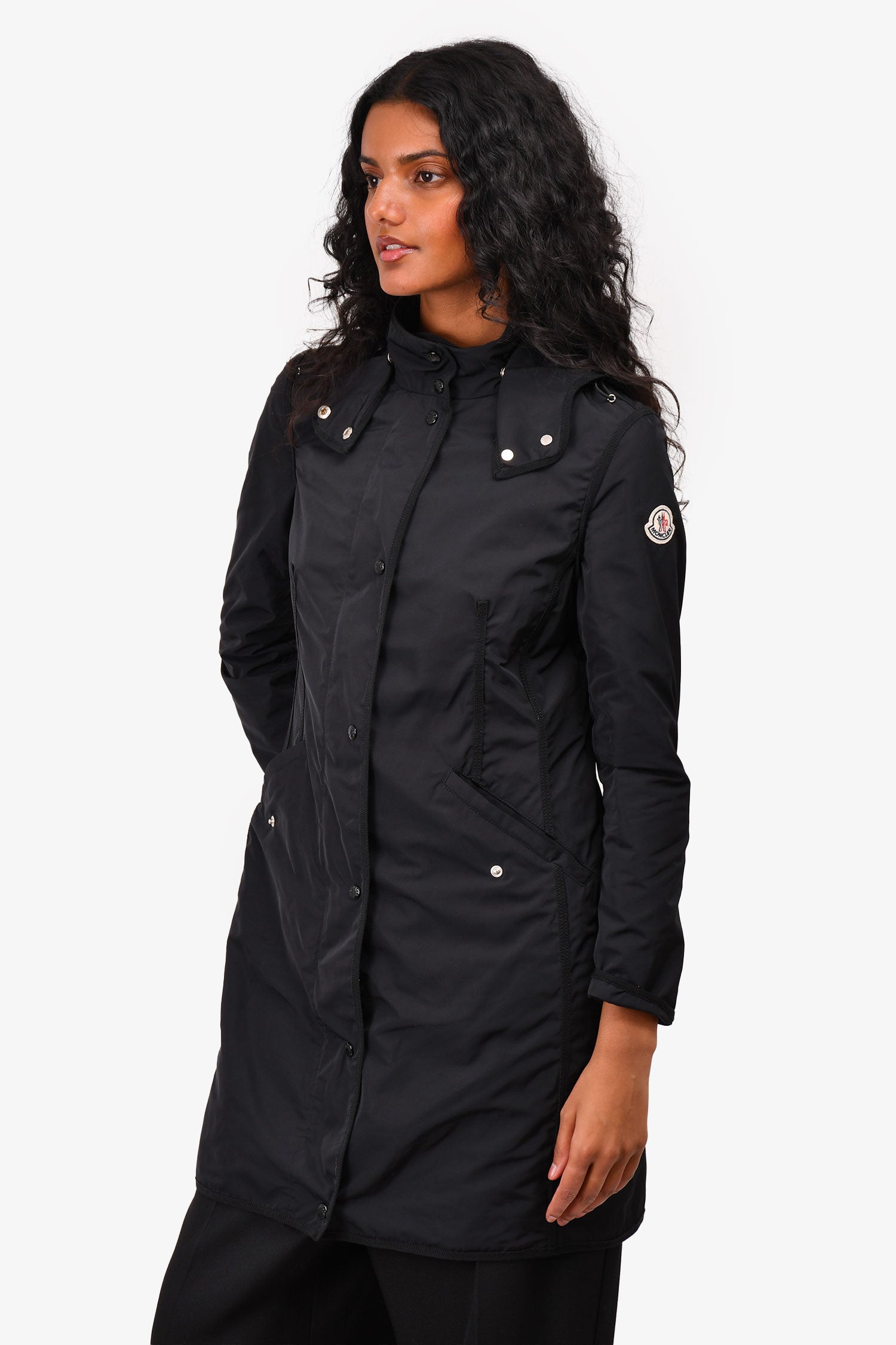 ◯サイズ2★ブラック★ARGELIA★ジャケット★モンクレール★ Moncler Black Nylon 'Argelia' Shell Jacket with Detachable Hood