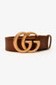 Gucci Brown Leather GG Marmont Belt Size 90/36