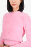 T By Alexander Wang Pink Fluffy Long-Sleeve Sweater Size X-Small