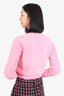 T By Alexander Wang Pink Fluffy Long-Sleeve Sweater Size X-Small