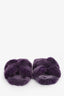 Hermès Purple Shearling 'Oran' Sandals Size 36.5
