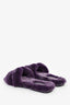 Hermès Purple Shearling 'Oran' Sandals Size 36.5