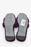 Hermès Purple Shearling 'Oran' Sandals Size 36.5