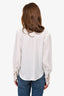 L'agence White Lace Cuffed Button Down Shirt Size M