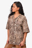 House of CB Leopard Print Button Down Shirt Size M