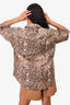 House of CB Leopard Print Button Down Shirt Size M